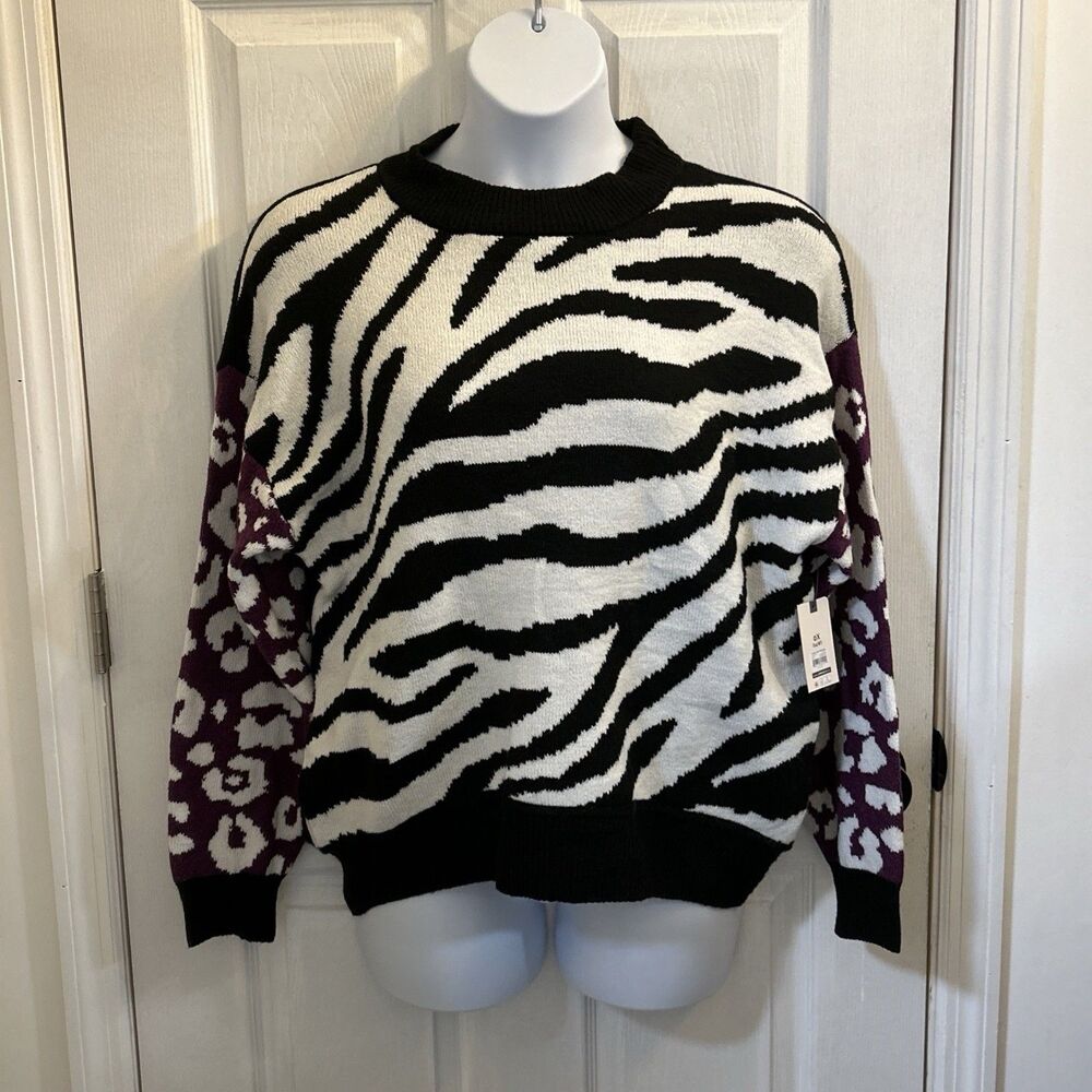 NWT Terra & Sky Long Sleeve Pullover Mock Neck Drop Shoulder Sweater Size 0X 14W